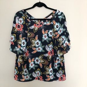 NWT Ann Taylor Loft Floral Short Sleeve Blouse